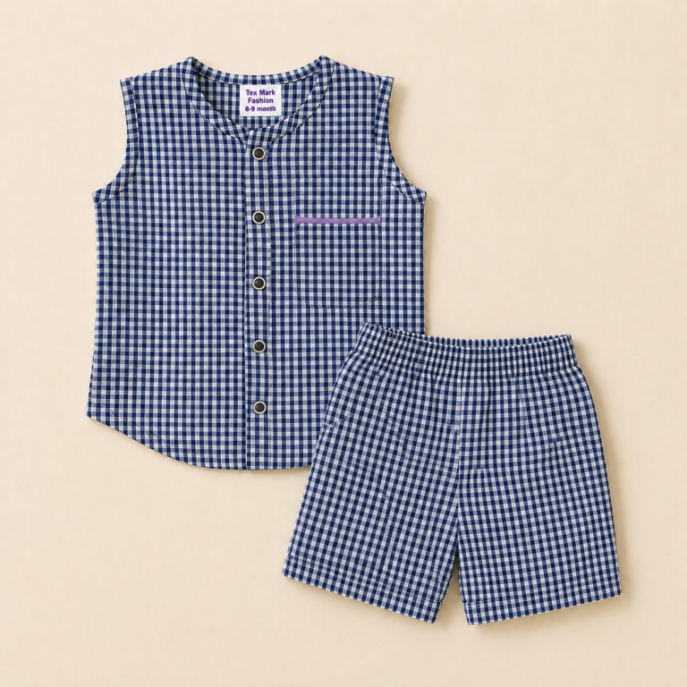 Baby boy sleeveless dress set